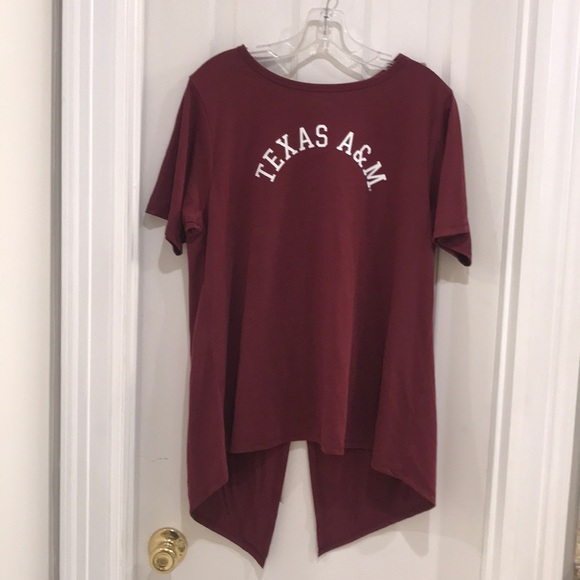 redshirt Tops - Texas A&M split back shirt